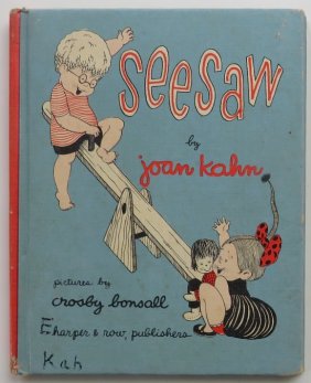 Joan Kahn, Seesaw, 1stEd. 1964, Crosby Bonsall illustrations
