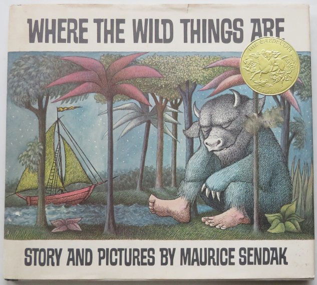 Maurice Sendak, Where The Wild Things Are, 1stEd. 1970s Print, illustrated: "Where the Wild Things Are" story and illustrations by Maurice Sendak, published by Harper and Row, New York. Copyright 1963 by Maurice Sendak. Printed in the United States of America. First Edition,