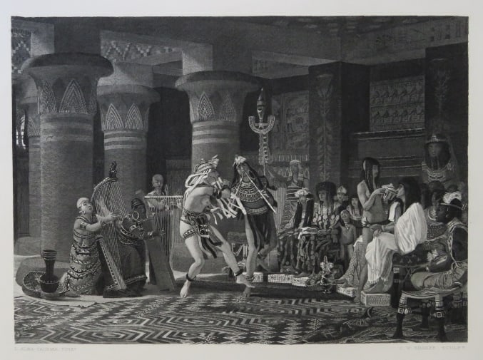 Alma-Tadema, Pastime in Ancient Egypt, 1874 Steel Engraving Sharpe, Hess 1880s (1 of 7)