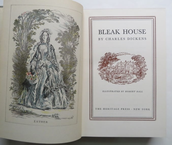 Dickens, Bleak House, Robert Ball illustratons, 1942 Heritage Press (1 of 12)