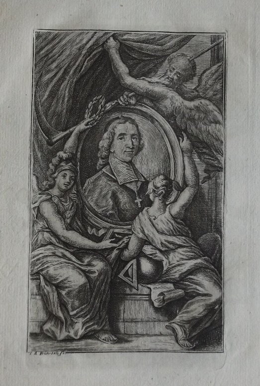 Francois Fenelon, Telemachus, 1745 Engraving by Jakob Andreas Friedrich: "Francois Fenelon" (1651-1715), engraved by Jacob Andreas Friedrich, undated, circa 1745, signed in plate "I.A. Fridrich sc.". Reference: The signature [I.A. Fridrich] on this copy is identical with t
