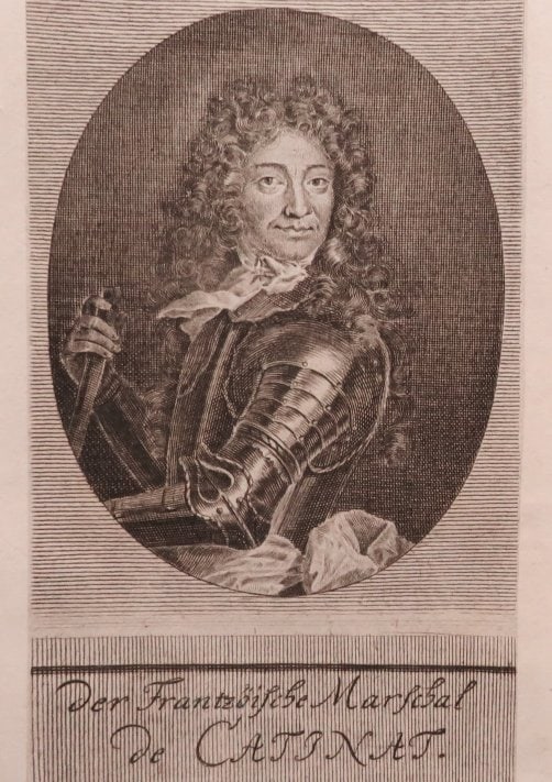 French Marshal Nicolas de Catinat, 1701 Engraving by Martin Bernigeroth (1 of 7)