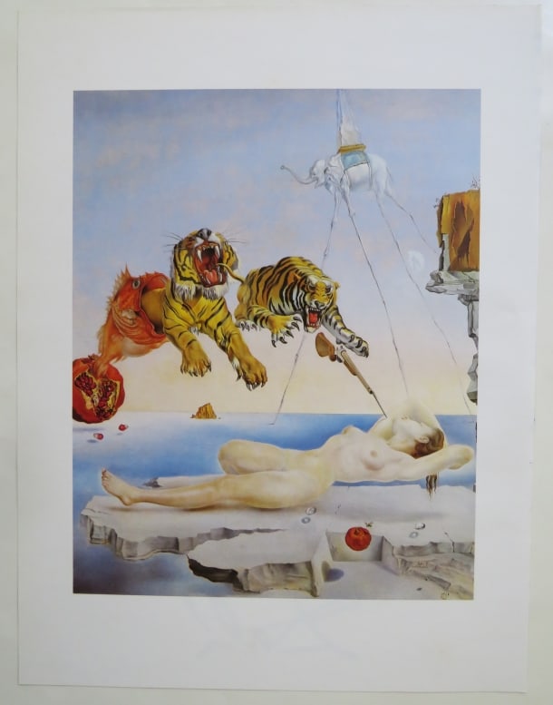 Salvador Dali, Dream Caused by Flight of Bee, Vintage Litho Print 1979 (1 of 8)