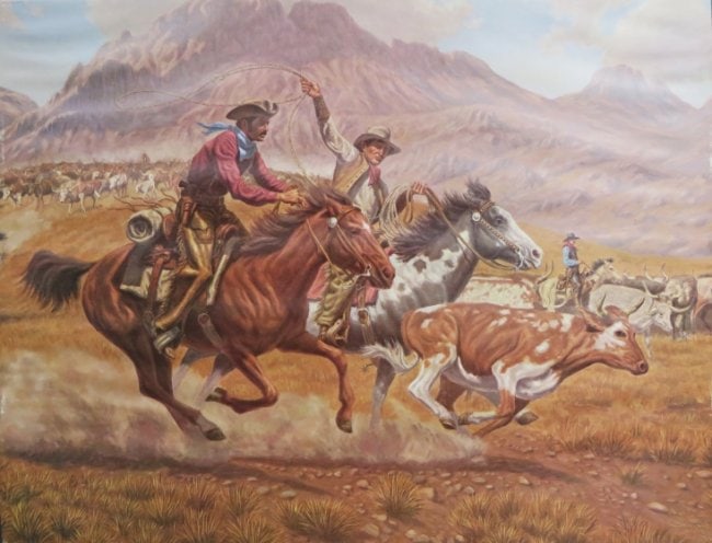 Joe Ruiz Grandee, Cattle Drive, Lithographic Print 1973 (1 of 6)
