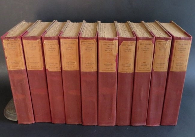 Anatole France, Works, Novels, Author signed, 10 vol. Special Ltd. US Ed. 1924 (1 of 19)