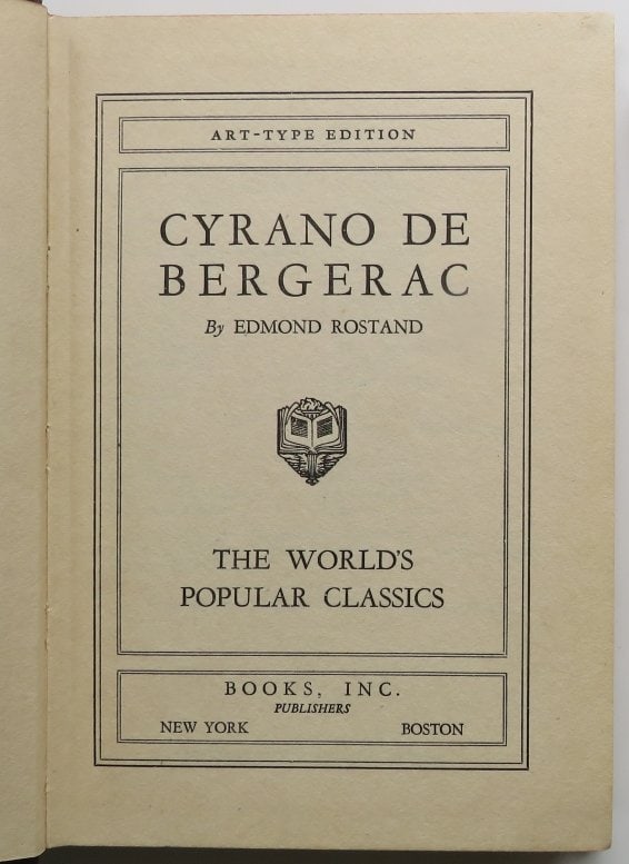 Edmond Rostand, Cyrano De Bergerac, 1940s, Neo-Romantic Play (1 of 8)