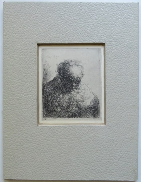 Rembrandt, Bust of an Old Man, 1630, German Facsimile 1920s (1 of 6)