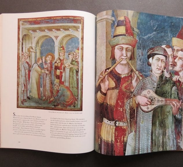 Sarel Eimerl, The World of Giotto c.1267-1337, Time Life Ed. 1967: "The World of Giotto c.1267-1337" by Sarel Eimerl and the editors of Time-Life Books, published by Time-Life, NY, 1967. Publisher's red spine over ivory hard boards [spine ends wear], gilt lettering o