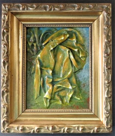 Victor Moreau, Dreams Dressed, Surreal Painting, Mixed Media, 1990s Framed (1 of 5)