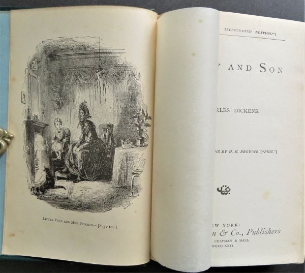 Charles Dickens, Dombey & Son, illustrated US Ed. 1876, Phiz Plates (1 of 11)