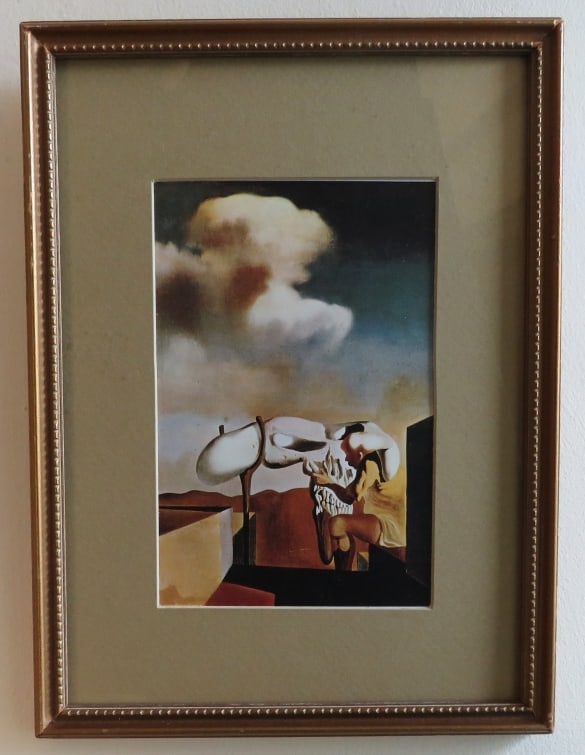 Salvador Dali, Average Atmopherocephalic Bureaucrat, Litho 1979, Framed: Salvador Dali. "Average Atmopherocephalic Bureaucrat in the Act of Milking a Cranial Harp" (Bureaucrate moyen atmospherocephale, dans l'attitude de traire du lait d'une harpe cranienne), 1933. Lithogr