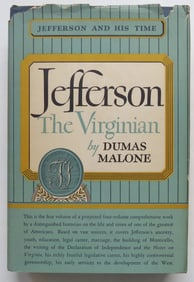 Dumas Malone, Jefferson the Virginian 1743-1784, 1stEd. 1948, illustrated