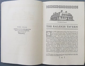 Colonial Williamsburg Handbook 1937, Exhibition Buildings Guide