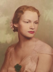Large 1950s Hand Colored Studio Portrait on Structured Paper