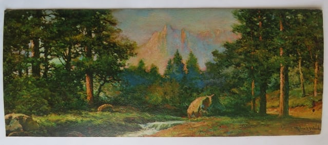 Robert Wood, Yosemite, 1950s Textured Litho, unframed