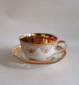 Krautheim & Adelberg Porcelain Demitasse Cup & Saucer, 1945, Germany