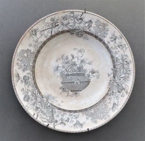 Antique Royal Doulton Porcelain Plate, Elaine Design 1870s, England