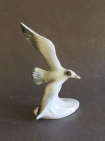 Flying Seagull, Porcelain Figurine, Wilhelm Rittirsch, Germany, 1960s
