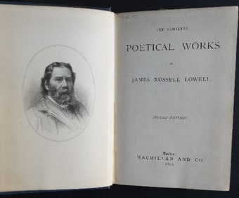 The Poetical Works of James Russell Lowell 1874 London Edition
