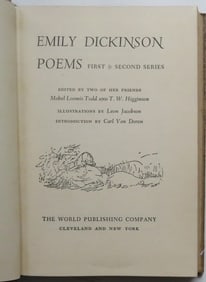 Emily Dickinson, Poems, 1st & 2nd Series, 1948, illustrated by Leon Jacobson