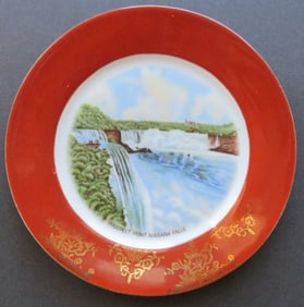 Niagara Falls, New York, Porcelain Plate, Bavaria Germany - US Zone 1940s