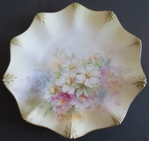 Antique German Art Nouveau 8.5" Porcelain Plate 1890s RS Prussia