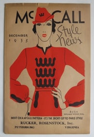 McCall Style News Catalog December 1935,  Rucker & Rosenstock, Art Deco