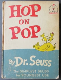 Dr. Seuss, Hop On Pop, for Youngest Use, 1st BC Edition 1963, illustrated
