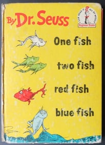 Dr. Seuss, One Fish, Two Fish, Red, Blue Fish, 1960, Beginner Book