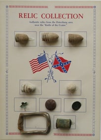 Relics of the Battle of The Crater, Petersburg, Virginia, Civil War 1860s