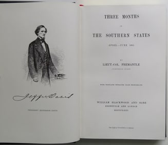 iFremantle, Three Months in Southern States, Facsimile of 1863, Collectors Ed. 1981
