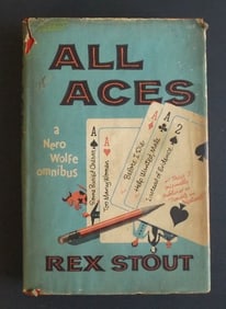 Stout, All Aces A Nero Wolfe Omnibus, 1st BC Ed. 1958, 2 Novels & 3 Stories