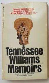 Tennessee Williams, Memoirs, 1976, Bantam, 1st PB Edition