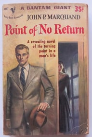 John Marquand, Point of No Return, 1st PB Edition, 1952, Novel