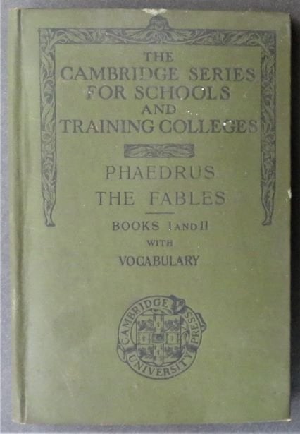 Phaedrus, Fables, Book 1 & 2, Cambridge 1st Edition 1902, Notes, Vocabulary (1 of 13)