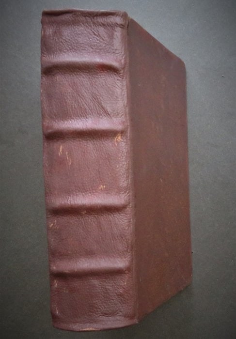 Works of Horace in Original Latin, Anthon Notes, 1859: "The Works of Horace in Original Latin with English Notes, Critical and Explanatory" by Charles Anthon, published by Harper and Brothers, New York, 1859. Hard boards, leather [leather wear, damages an