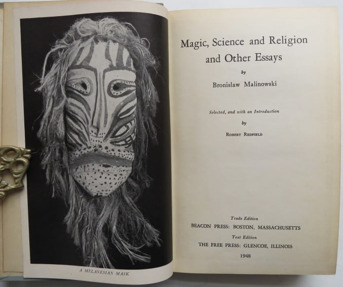 Malinowski, Magic, Science & Religion, 1st Edition 1948 (1 of 7)