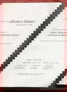 Quantum Chemistry, Symposium on Atomic, Molecular, Solid-State 1971: "International Journal of Quantum Chemistry, Symposium No. 5, 1971"Proceedings of the International Symposium on Atomic, Molecular and Solid-State Theory and Quantum Biology, Held in Honor of John H.