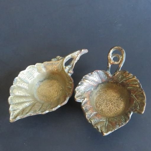 Vintage Set of 2 Small Art Nouveau Bronze Bowls, Desk Decor, 1960s (1 of 5)