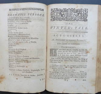 Shakespeare, Comedies and King John, 1747 London, 1st Warburton Edition: "Comedies and King John", by William Shakespeare, 1st Warburton Edition, London, 1747. "The Works of Shakespear: Volume the Third" Containing: All's Well, that Ends Well. Twelfth-Night: Or, What You W