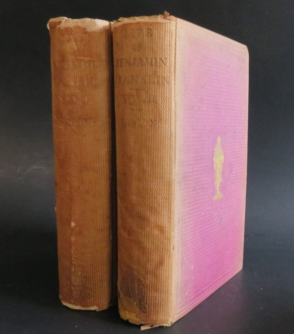 Parton, Life & Times of Benjamin Franklin, 1864 Complete 2vol. 1st Ed. Engravings: "Life and Times of Benjamin Franklin" by James Parton, published by Mason Brothers, New York, 1864. Complete in two volumes. First edition with '1864' on the title page and copyright 1864 by Mason Bro