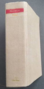 Benjamin Franklin, Writings, Library of America, 1st/1st Edition 1987: "Writings", by Benjamin Franklin, edited by J.A. Leo Lemay; published by Library of America, 1987 Stated First Edition, First Printing. Hard boards, full cloth cover [a little soiling, slightly bumped