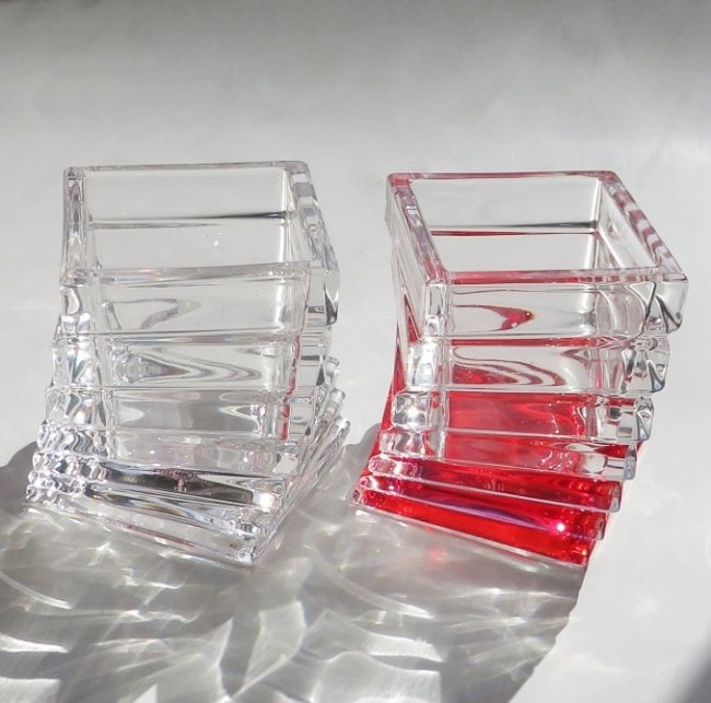 Set of 2 German Crystal Glass Vessels, Vases, Rosenthal Studio-Linie 1990s (1 of 13)