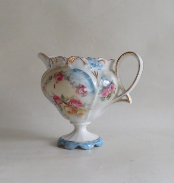 Antique German Art Nouveau Tillowitz Silesia Porcelain Creamer 1920s (1 of 9)