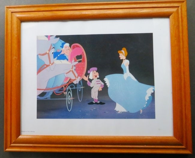 Disney, Cinderella, 1990s Ltd Ed. Promotional Litho Print, Framed (1 of 6)