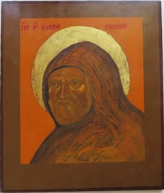 Saint Seraphim of Sarov, Russian Orthodox Icon Painting on Wood