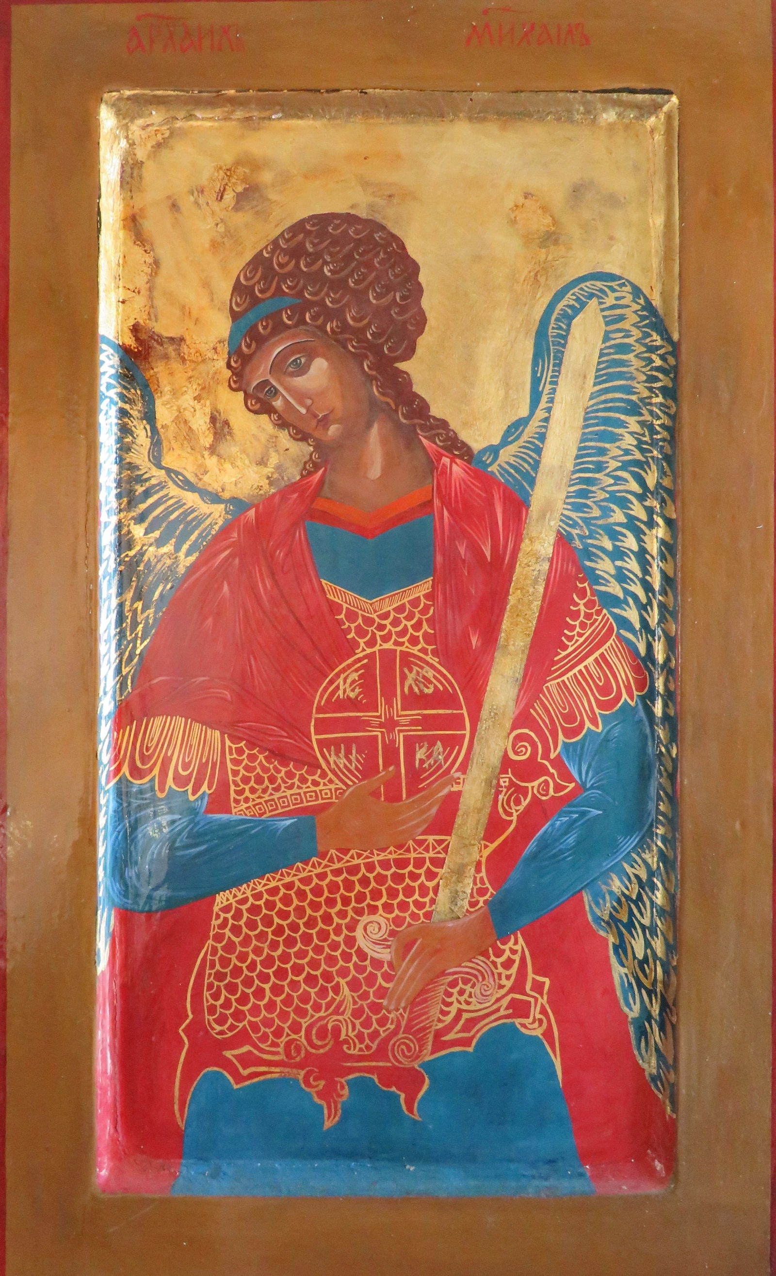 Archangel Michael, Large Byzantine Orthodox Icon Painted on Wood