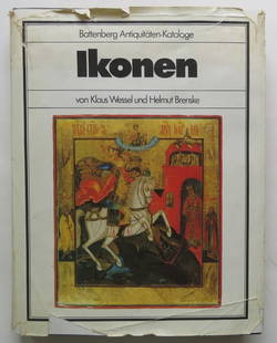 Wessel, Brenske, Byzantine Russian Greek Balkan Icons Cat. German Ed. 1980, illustrated: Ikonen / Icons, by Klaus Wessel and Helmut Brenske, Battenberg's Antiques Catalog Series published by Battenberg, Munich, Germany, 1980. German Edition; 100s illustrations. Original dust jacket