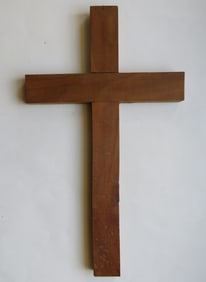 Vintage Olive Wood Cross from Jerusalem, Holy Land