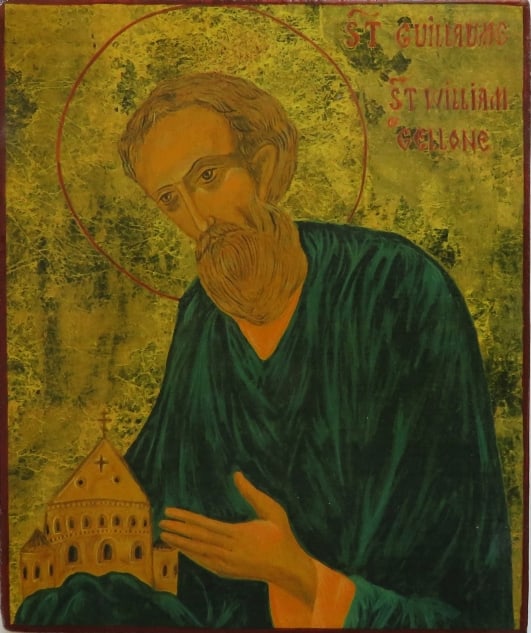 Saint William of Gellone, St Guillaume, Byzantine Orthodox Icon, Litho on Wood (1 of 4)